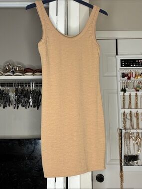 Fashion Nova Beige Tank Mini Dress